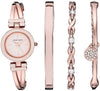 Anne Klein Women's Bangle Watch and Premium Crystal Accented Bracelet Set
