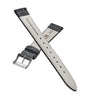 STUNNING SELECTION ALPINE flat Stitched Genuine Leather Watch strap with Quick Release Spring Bars - Black - 18 mm