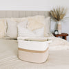 OrganiHaus Soft Cotton Rope Basket for Blankets | Magazine Storage Basket | White Woven Basket for Storage | Baskets for Shelves | Toy Basket Storage for Kids | Decorative Basket for Living Room 14x9