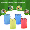 Adorox 24 Pack Adult - Teens Scrimmage Practice Jerseys Team Pinnies Sports Vest Soccer, Football, Basketball, Volleyball (12 Yellow and 12 Red)