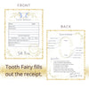 20 Moments of Tooth | 20 Tooth Fairy Receipt Cards and 1 Tooth Fairy Bag | Tooth Fairy Certificate Keepsake for Kids (Light Gold, 4.25x5.5 in)