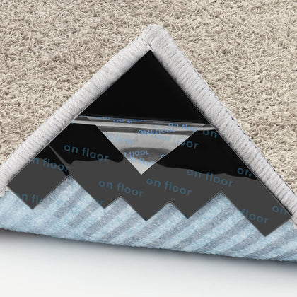 SAISN Rug Gripper for Hardwood Floors Carpet Area Rugs Tile Floors Non Slip Rug Pads Double Sided Reusable Rug Grippers Washable Carpet Gripper Keep Rug Corners Flat (4 Pack)