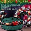 Windyun 8 Pcs Christmas Wreath Storage Container Bulk 30 Inch Plastic Xmas Bags with Handle Durable Tarp Wreath Bag Material Garland Holiday Wreath Box For Heavy Duty Xmas Thanksgiving Holiday (Green)
