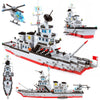 1163 Pieces Large Military Battleship Building Blocks Toy Set with Helicopter, Fighter, Best Learning & Roleplay STEM Construction Toy Gift for Boys Girls Aged 6+