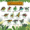 Dinosaur Toys,Dinosaur Sound Book with Pack of 12 Toy Figures,Realistic Roars,Interactive Perfect for Kids Dinosaurs Educational Toys for 3 4 5 6Year Old Boys&Girls