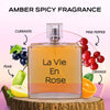 NovoGlow La Vie En Rose for Women - 3.4 Fl Oz Bottle - Scents with Finest Essential Oils & Flower Essence - Sweet Aromas of Iris Jasmine & Orange Blossom - Includes Suede Pouch for a Luxurious Touch