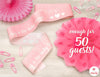 Party Hearty Funny Baby Shower Games for Girl Activities, 2 Rolls, 2 inches x 150 feet, Pink Tummy Measure, Fun & Easy Idea