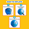 Hopper Ball with Handle for Kids - 20-Inch (50cm) Hippity Bounce Ball for Kids Ages 7-9, Blue Jumping Kangaroo Hop Ball Boys or Girls Gift, Sit and Hoppity Bouncer Ball with Hand Pump
