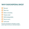 Sirona Premium Adult Diaper Disposable Bags - 30 Bags | Odor Sealing for Diapers, Food Waste, Pet Waste, Sanitary Product Disposal | Durable and Unscentede