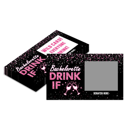 Eyouyeqi Bachelorette Drink If Party Games, Rose Gold Bridal Shower Scratch Off Game Card, Girls Night Out Activity, Wedding Party/Engagement Party/Bride Shower Supplies Decorations- 40 Cards(A02)