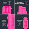 SABRE Keychain Pepper Spray - 3-in-1 Maximum Strength, UV Dye, Practice Spray - Pink, 0.54oz
