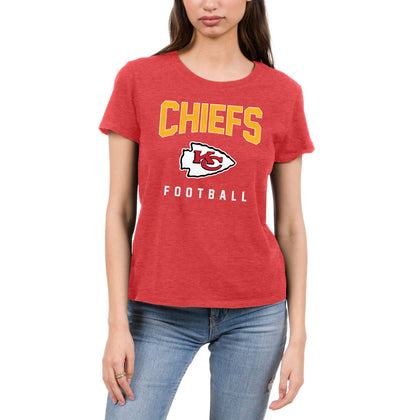Junk Food Clothing x NFL - Kansas City Chiefs - 1st & Goal - Women's Short Sleeve Fan T-Shirt - Size XX-Large