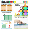 PicassoTiles 101pcs Magnetic Building Block Toy + Case Set Magnet Tile Construction Blocks for Ages 3 and Up Educational Kit Child Brain Development Learning Playset in Portable Travel Carry Bin