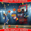 Indoor Basketball Hoop for Kids, Mini Basketball Hoop with Double Electronic Scoreboard and LED Light, Over The Door Basketball Gifts Toys for 5 6 7 8 9 10 11 12 Year Old Boys (West Red)