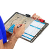 Champion Sports Dry Erase Clipboard for Coaching Basketball - Whiteboards for Strategizing, Techniques, Plays - 2-Sided Clipboards with Clip - Front Side Full Court - Backside Half Court and Lineup