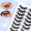 Soft Mink False Eyelashes 10 Pairs -Natural-Looking Eye Lashes with Full Bouncy Volume & Curl - Synthetic, Reusable Beauty Accessory (H384)