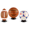 GoSports Black Ball Stand & Holder for Sports Balls (Basketballs, Baseballs, Footballs, Soccerballs) - 3 Pack Matte Black