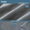 WhatsBedding Body Pillow Cover Cotton Fabric, Cooling Breathable Long Pillow Case, Envelope Closure - Grey (21x54 inch)