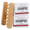 J.R.LIGGETTS All-Natural Shampoo Bar - 2 Original Formula Shampoo Bars and A Solid Wood Shelf-Prolongs the Life of Your Shampoo Bar - Nourish Follicles with Antioxidants and Vitamins - Sulfate-Free
