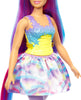 Barbie Dreamtopia Doll with Removable Unicorn Headband & Tail, Blue & Purple Fantasy Hair & Rainbow Skirt, Unicorn Toy