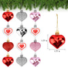 Heart Ornaments for Christmas Tree, Valentines Day Decorations for Tree, 30 Pcs Heart Shaped Ornaments for Valentines Day Decor, 7 Styles
