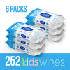Nice 'N CLEAN Flushable Toddler Wipes 42ct (6-Pack) | 100% Plant-Based, Unscented Wet Wipes for Sensitive Skin | Potty Training Essentials | Flushable Baby Wipes for All Ages
