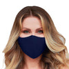 Washable Face Mask with Adjustable Ear Loops & Nose Wire - 3 Layers, Made in USA (Solid Navy)