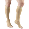 Truform 20-30 Mmhg Compression Stocking for Men & Women, Knee High Length, Open Toe, Beige, Large