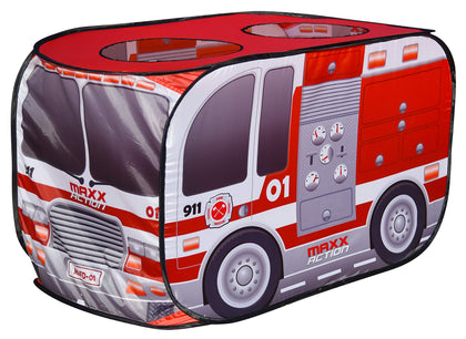 Pop Up Fire Truck - Indoor Playhouse for Kids | Red Engine Toy Gift for Boys and Girls - Sunny Days Entertainment, Multi