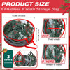 Zhengmy 6 Pcs Clear Christmas Wreath Storage Bag Wreath Storage Container With fixing strap Wreath Storage Box with Handles for Storing Garland Holiday Wreath Wrapping(24 Inches)