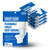 Toilet Seat Covers Flushable (50 Pack) - Upgraded XL Size| Biodegradable Paper Covers for Adults, Kids, Toddlers | Travel Essentials for Public Restroom, Airplane, Camping Accessories