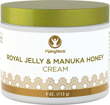 Piping Rock Manuka Honey Cream with Royal Jelly | 4 oz | For Face and Skin