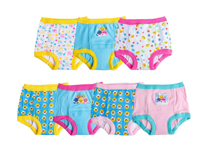 Baby Shark girls Potty Pant Multipacks Training Underwear, Shark Pink 7pk, 3T US
