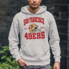Junk Food Clothing x NFL - San Francisco 49ers - Team Helmet - Unisex Adult Pullover Fleece Hoodie for Men and Women - Size Large , Grey