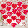 KatchOn, Valentines Hanging Hearts Decorations - Pack of 30, No DIY | Valentines Hanging Swirls for Valentines Day Decorations | Valentine Decorations for Classroom | Valentines Hanging Decorations