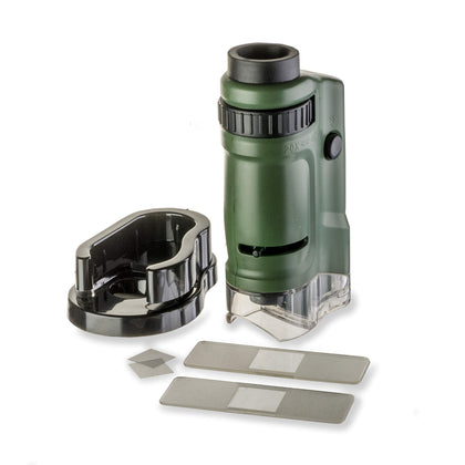 Carson MicroBrite 20x-40x LED Lighted Pocket Microscope for Learning, Education and Exploring (MM-24)