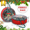 Shappy 4 Pcs Christmas Wreath Storage Bag Wreath Storage Container with Clear Window Plaid Wreath Storage Box with Handles for Storing Garland Holiday Wreath Wrapping (Red, Green, 30 x 7 Inch)