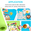 Silicone Kids Placemats, Non-Slip Silicon Placemats for Kids Baby Toddlers Childrens, Kids Portable Placemat for Dining Table, 2Pack, Blue/Green
