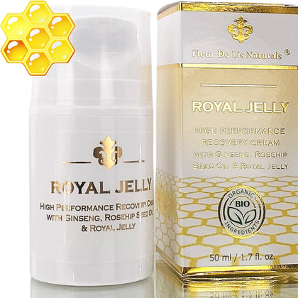 Face Cream Anti Aging Royal Jelly - Natural & Organic Ingredients, Face Moisturizer for Dry Skin, Anti Aging Cream for Face, Anti Wrinkle Cream for Women & Men - 1.7 oz