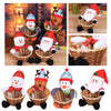 Christmas Candy Storage Basket Santa Claus Reindeer Snowman Candy Basket Christmas Decoration Candy Bowl Dish Christmas Sugar Container for Kid Holiday Table Desk Decor Gift (Small, A)