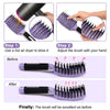 Boar Bristle Hair Brush Set of 2, HIPPIH Wet & Dry Hair Brushes Made by Fine Natural Boar Hair Can Adds Shine and Smoothing, Detangling Long Curly Thick Hair for Women, Men & Kids'