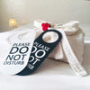 Do Not Disturb Door Hanger Sign 2 Pack (Black & White Double Sided) Please Do Not Disturb on Both Sides, Do Not Disturb Door Sign for Office, Home, Clinic, Dorm, Online Class, Meeting Session and More
