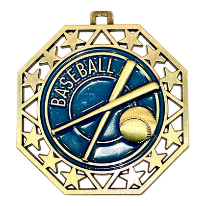 10 Pack of Baseball Gold Medals Trophy Award with Neck Ribbons EMDC214Baseball