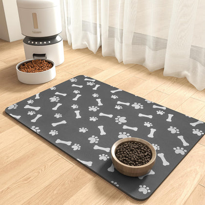 Pet Feeding Mat-Absorbent Dog Food Mat-Dog Mat for Food and Water-No Stains Quick Dry Dog Water Dispenser Mat-Pet Supplies-Dog Placemat Dog Water Bowl for Messy Drinkers 12