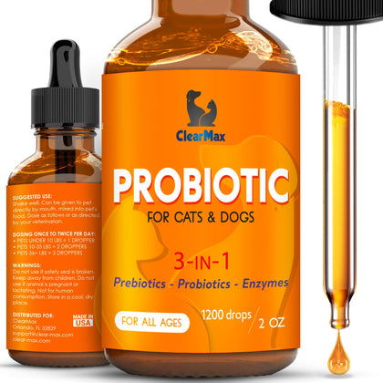 Probiotics for Dogs ? Cat Probiotic ? Great Dog Probiotics and Digestive Enzymes for Pet ? Dog Digestive Enzymes & Pure Prebiotic ? Canine Probiotic ? Probiotics for Cats ? Puppy Probiotic