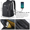 Laptop Backpack,Business Travel Anti Theft Slim Durable Backpack with USB Charging Port,Water Resistant College School Computer Bag for Women & Men Fits 15.6 Inch Laptop and Notebook - Black