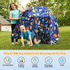Kids Fort Building Kit - 135 Pieces Play Fort Constructor Indoor/Outdoor, DIY STEM Toy for Boys & Girls Ages 5+, Kids Fort Building Set - Create Tents, Castles, Tunnels, Rockets & More