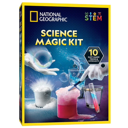 NATIONAL GEOGRAPHIC Magic Chemistry Set - Science Kit for Kids with 10 Amazing Magic Tricks, STEM Projects and Science Experiments, Toys, Great Gift for Boys and Girls 8-12 (Amazon Exclusive)