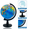 4'' World Globe for Kids Learning,Educational Rotating World Map Globes with Stand,Decorative Mini Size Earth Globe for Geography,Classroom Desk,Children,Students-4 Inch