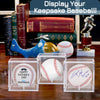 Baseball Display Case, Memorabilia Display Case for Single Ball, UV Protected Acrylic Cube Storage Box, Square Clear Baseball Stand, Sports Autograph Display Case Holder - Fits Official Size Ball